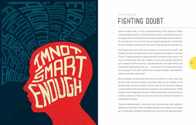 Illustration of a trying to block negative thoughts for chapter titled "Fighting Doubt"